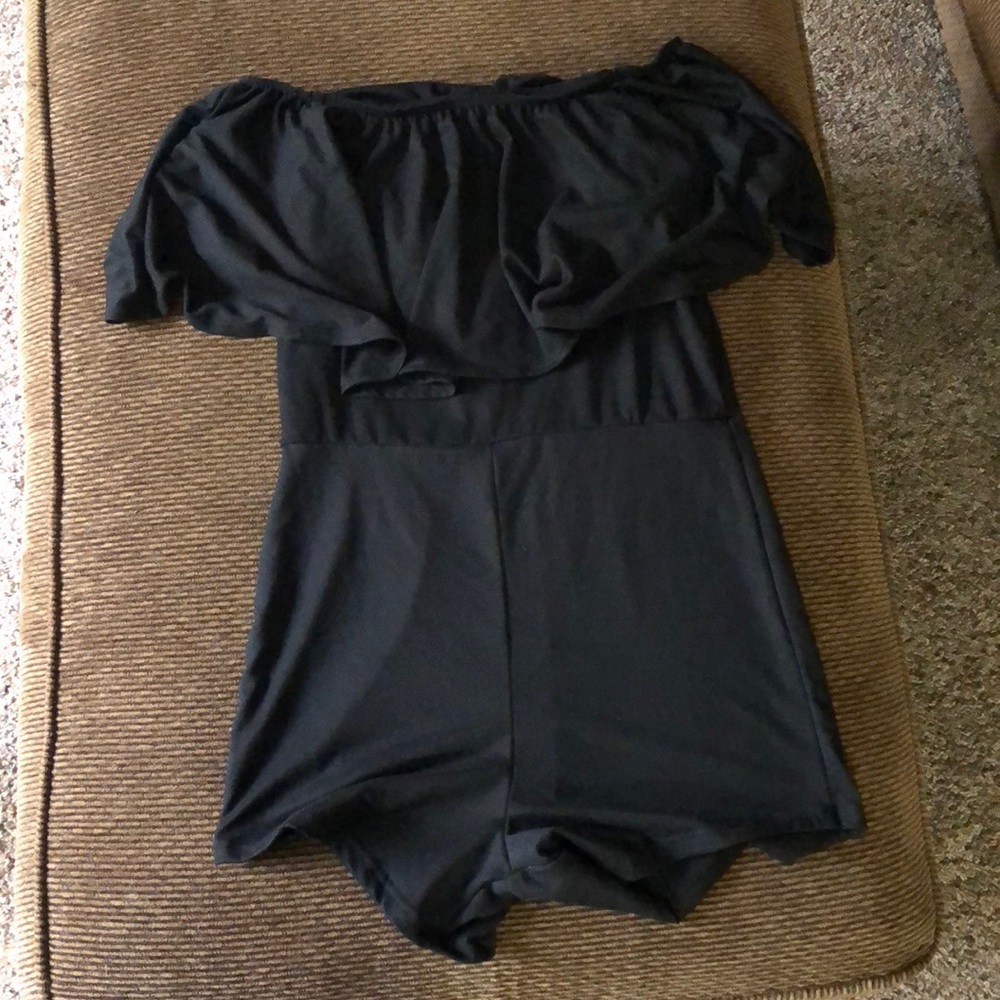 Black off the shoulder romper